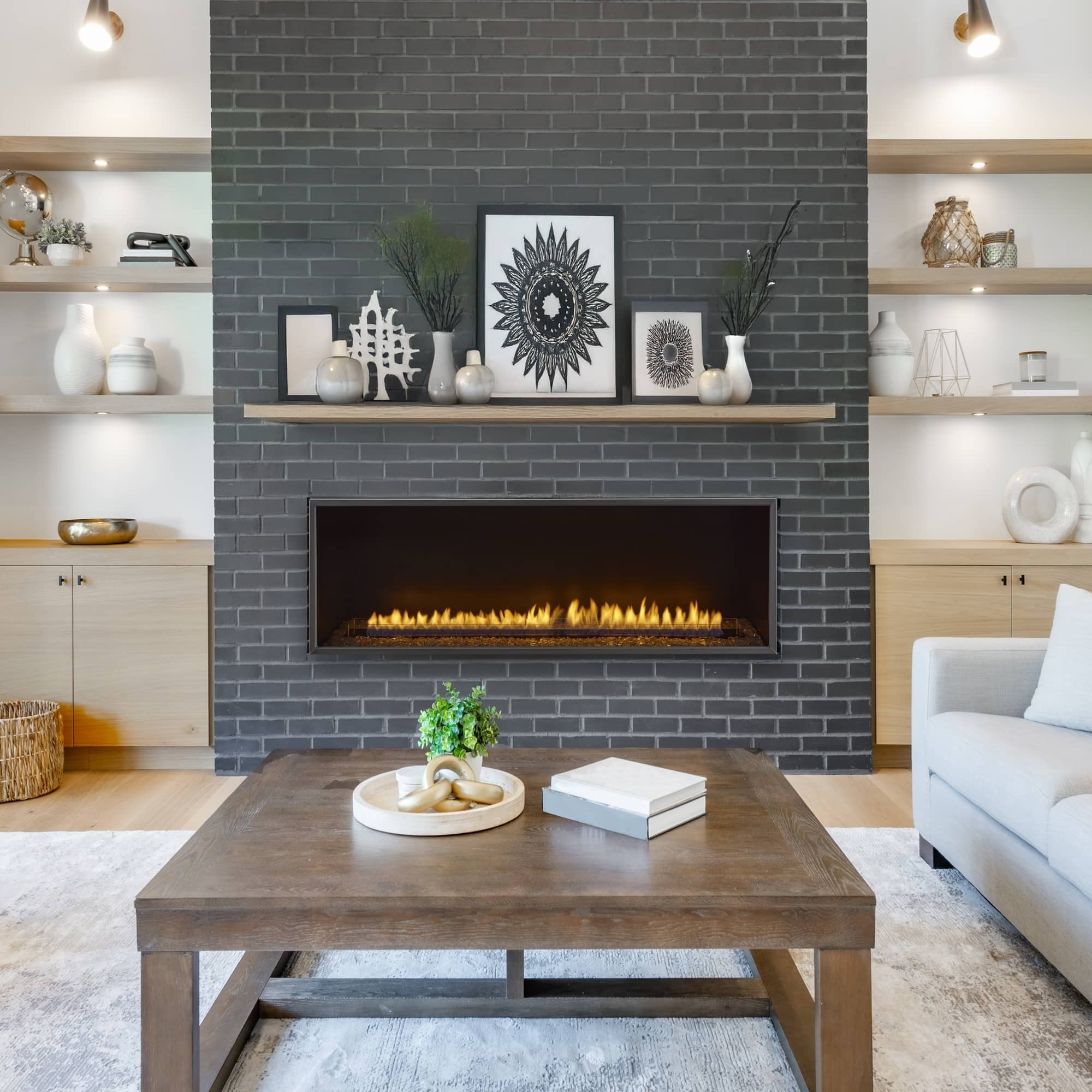 Bluegrass Living Envision Vent Free Linear Natural Gas Fireplace - 48 Inch, Remote Control - Model# BVFIL48NRT